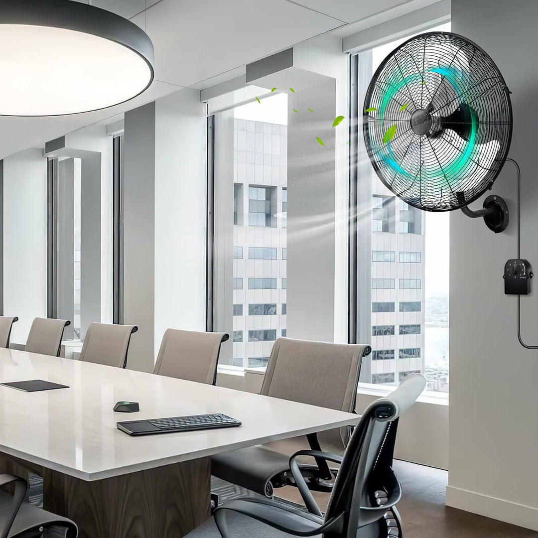 SOARS Wandventilator Ø56cm, 120W Ventilator Wand mit 3 Geschwindkeitsstufen, 30°Vertikalwinkel & aut