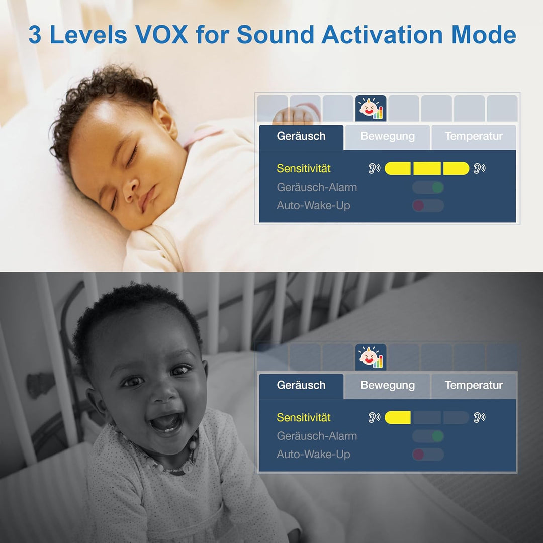 VTech VM919 HD Babymonitor – Video-Babyphon mit Weitwinkelkamera – 360° Panoramasicht, HD-Video, kla