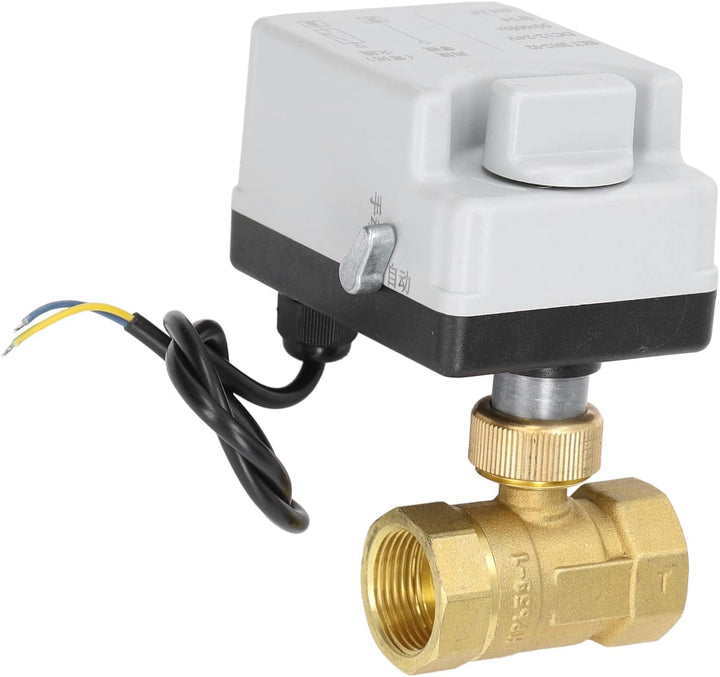 12-24 VDC Motorisierter Kugelhahn, 3/4" Normal Geschlossenes Elektrisches Ventil, Gerades Messingven
