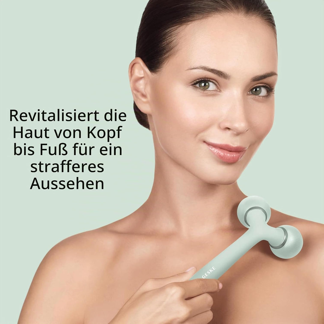 GESKE | SmartAppGuided™ Sonic Facial &amp; Body Roller | 4 in 1 | Dermaroller | Gerät für Gesicht und Kö