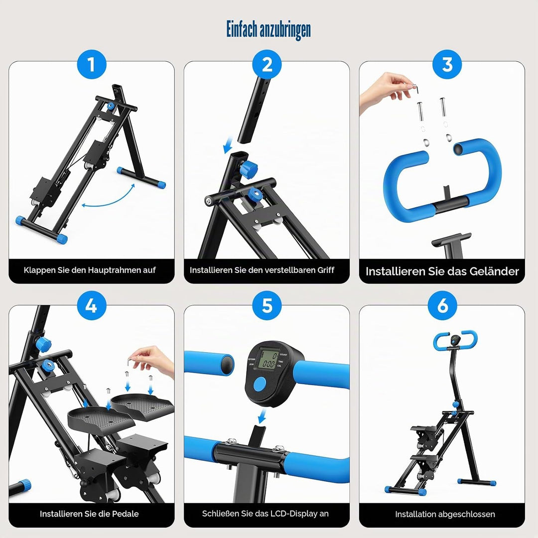 2025 Neuer Home-Fitness-Stepper, tragbarer Cross-Training-Stepper mit LCD-Bildschirm, einstellbare H