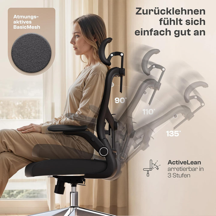Gawain Bürostuhl Ergonomisch [VERGLEICHSSIEGER] Bürostuhl Testsieger | Schreibtischstuhl Ergonomisch