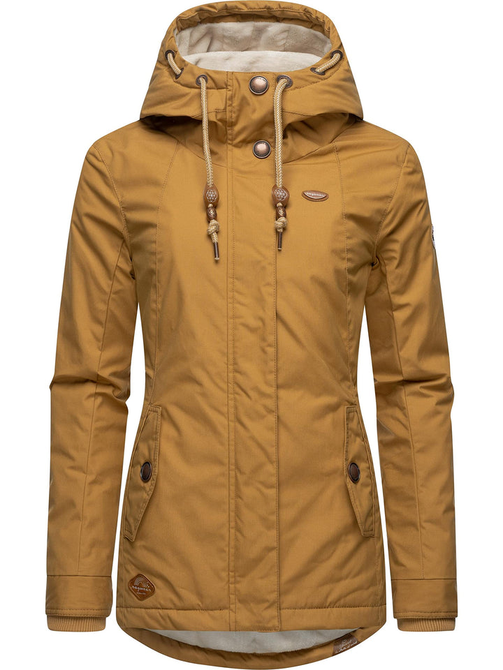 Ragwear Damen warme Winterjacke kurz mit Kapuze Monade XS-6XL M Camel22, M Camel22