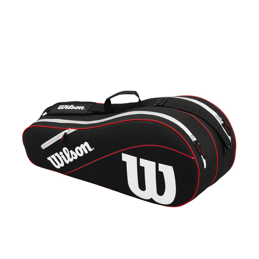 Wilson Advantage iii six Racket Bag Schlägertasche Schwarz - Weiss