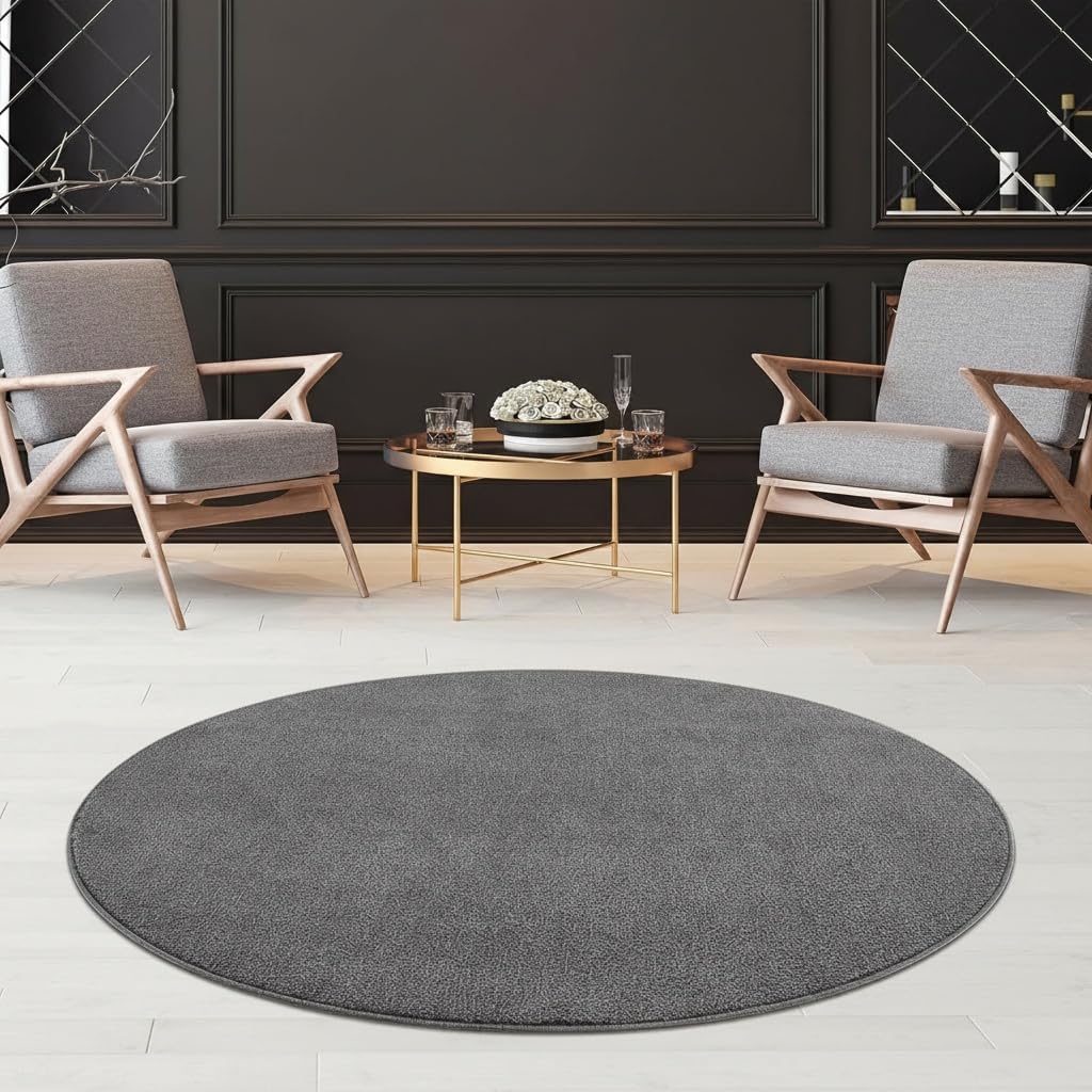 Fashion4Home Teppich Wohnzimmer – Einfarbig Teppich, Uni Teppich fürs Kinderzimmer, Schlafzimmer, Ar