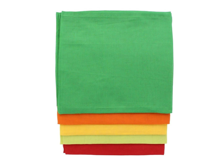 Bio Jahreszeiten Spieltücher 100% Bio-Baumwolle (kbA) GOTS zertifiziert, Frühling, 115 x 105 cm, 5er