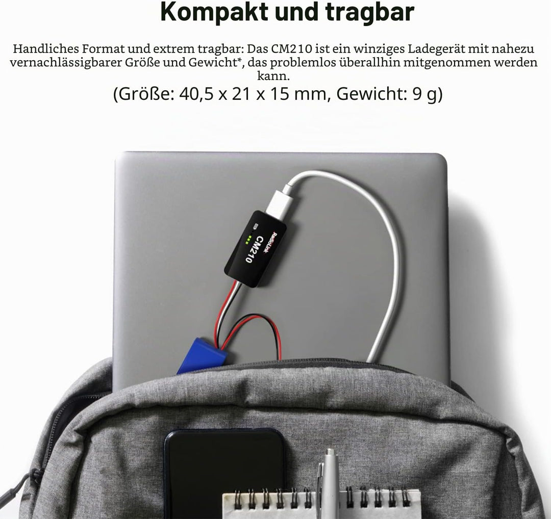 Radiolink CM210 1 Stück schneller 2S LiPo Akku Balance Ladegerät Micro Size USB Type-C Stecker, Netz