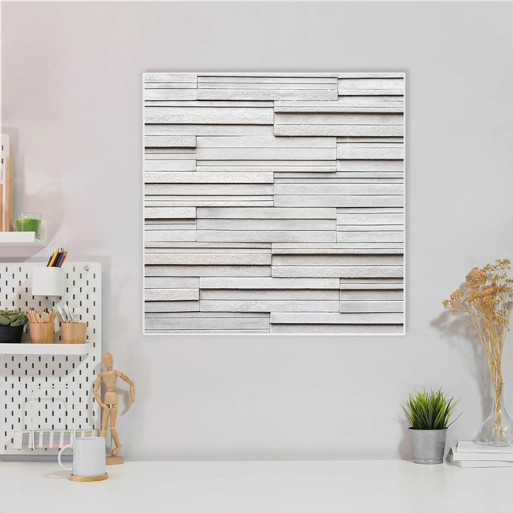 banjado Magnettafel 50 x 50 cm/Magnetwand aus Metall/Magnetpinnwand als Memoboard/Pinnwand Magnettaf
