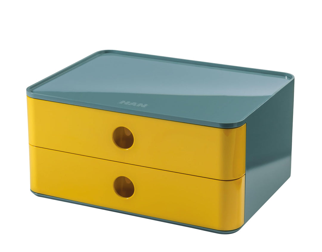 HAN Schubladenbox Allison SMART-BOX mit 2 Schubladen und Trennwand, Kabelführung, stapelbar, Utensil