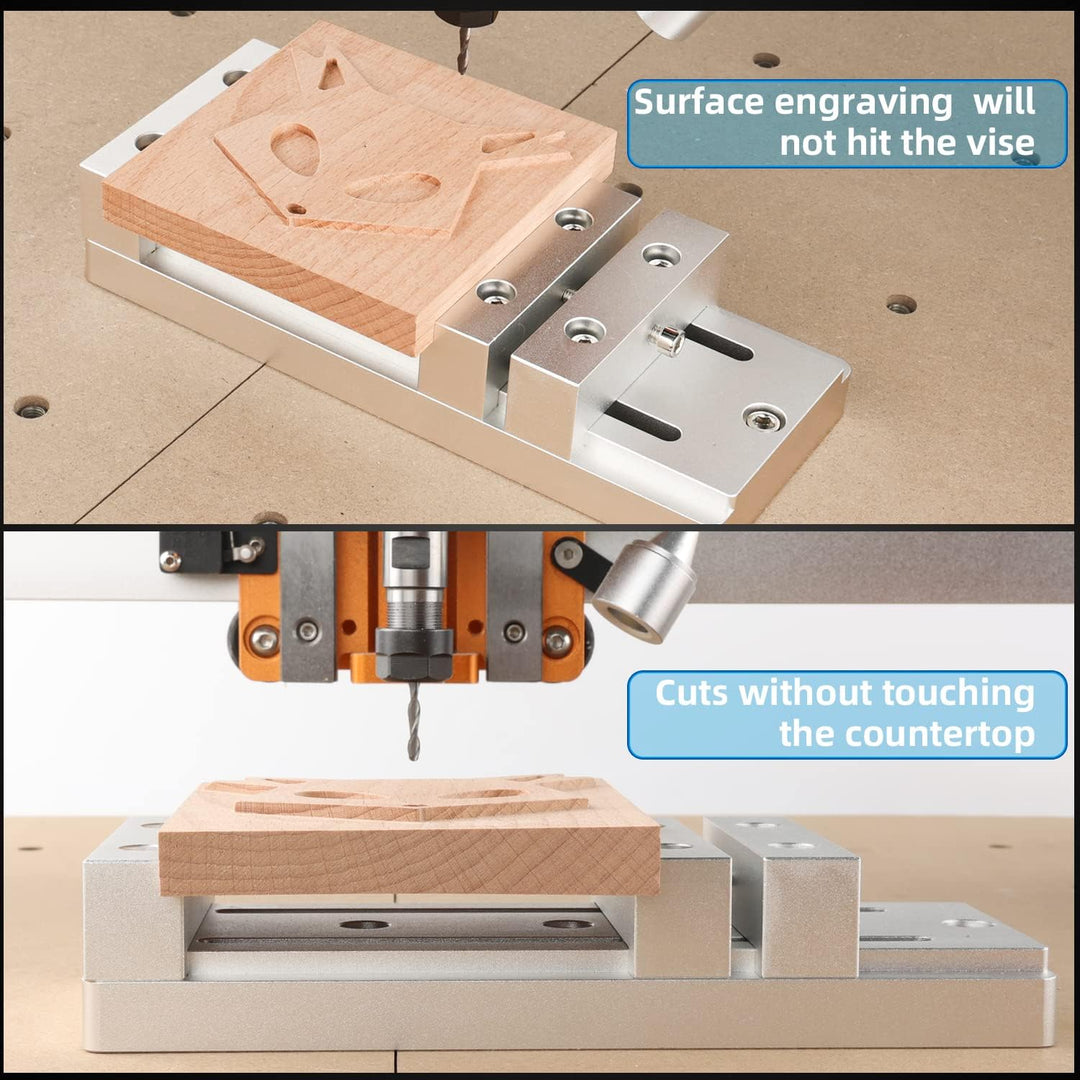 Aluminium Mini-Schraubstock Arbeitstisch Clamp für FoxAlien 3018-SE, Masuter 4040 und 4040-XE CNC-Fr