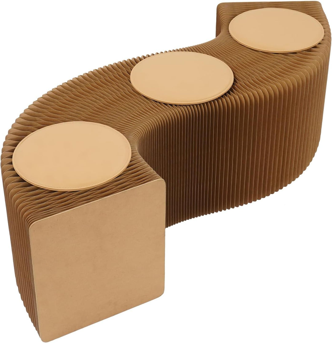 Klapphocker multifunktional Kraftpapier Klappbare hocker, Papierhocker faltbar mit Honigwaben-Design
