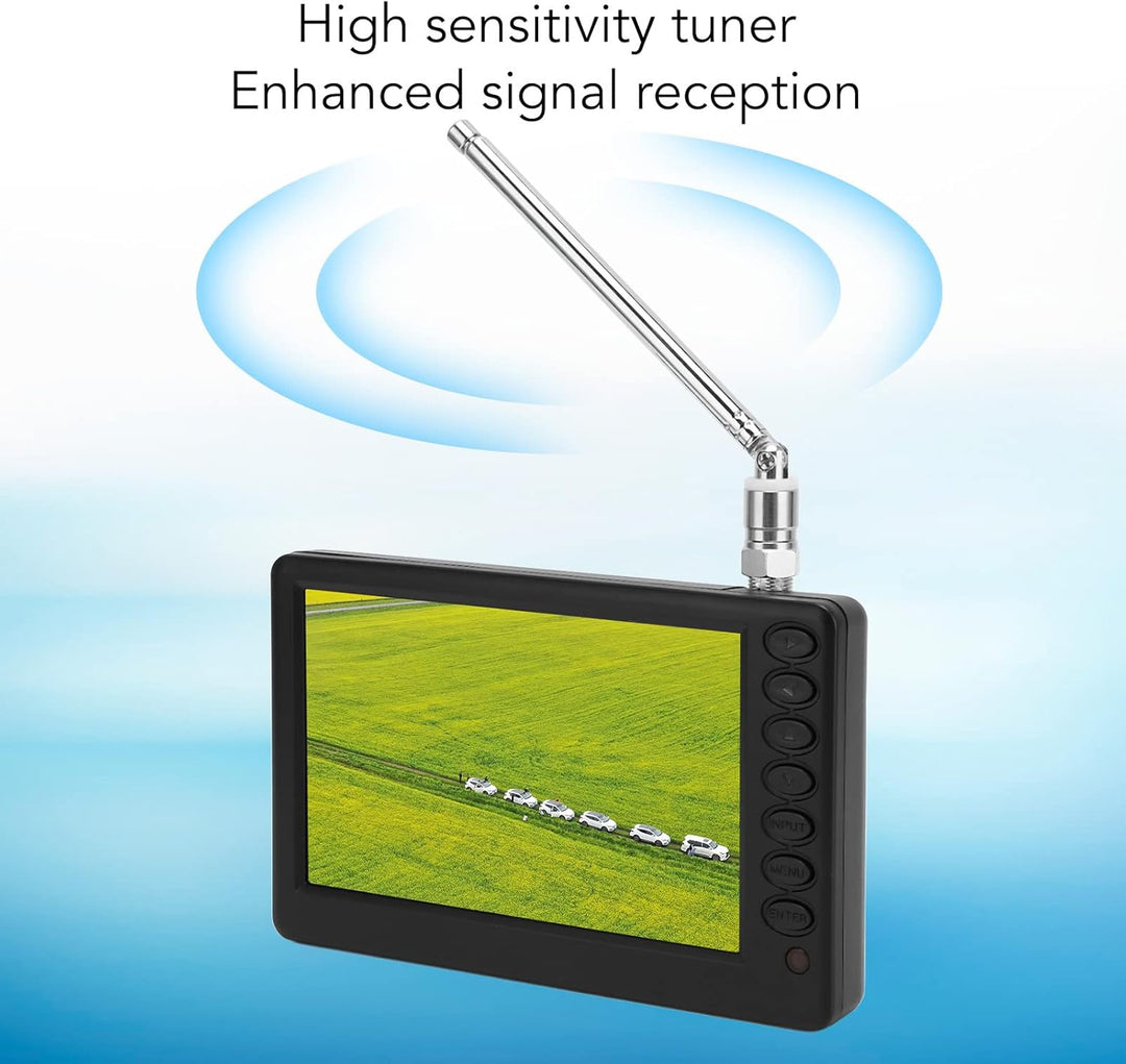 Tragbarer 5 Zoll Fernseher, ISDB T Digitalfernseher, 1080P Videoformatunterstützung, 1500 mAh Hochem
