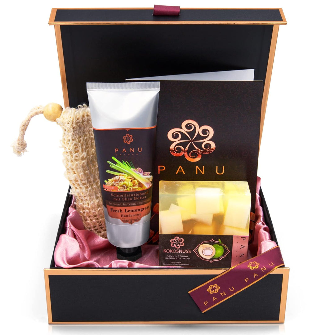 Panu Geschenkset Small - Entspannungs Geschenke für Frauen - Premium Gifts for Women Beauty Box - We