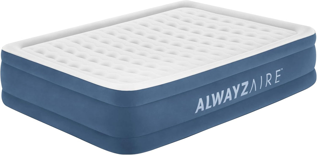 Bestway AlwayzAire Luftbett mit integrierter Doppelpumpe Double XL/Mid 203 x 152 x 46 cm, Grau