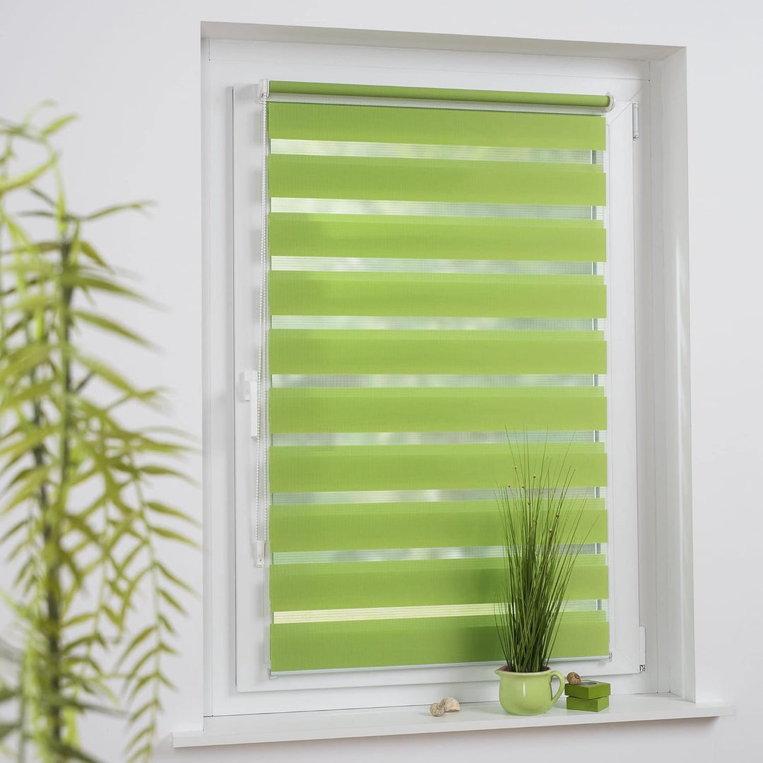 Liedeco® Duo Rollo Klemmfix - 60 x 160 cm Apple Green/lichtdurchlässig/stufenlos verstellbar/leichte