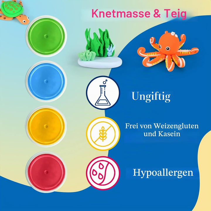 QMay Modelliermasse Lufttrocknend, 90 Farben Lufttrockener Magischer Knete für Kinder, Air Dry Clay,