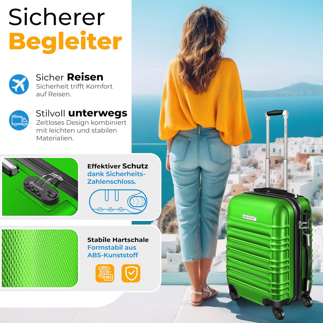 KESSER® 3tlg. Hartschalenkofferset Hard Shell Basic Hartschalenkoffer Trolley Koffer Reisekoffer Rei
