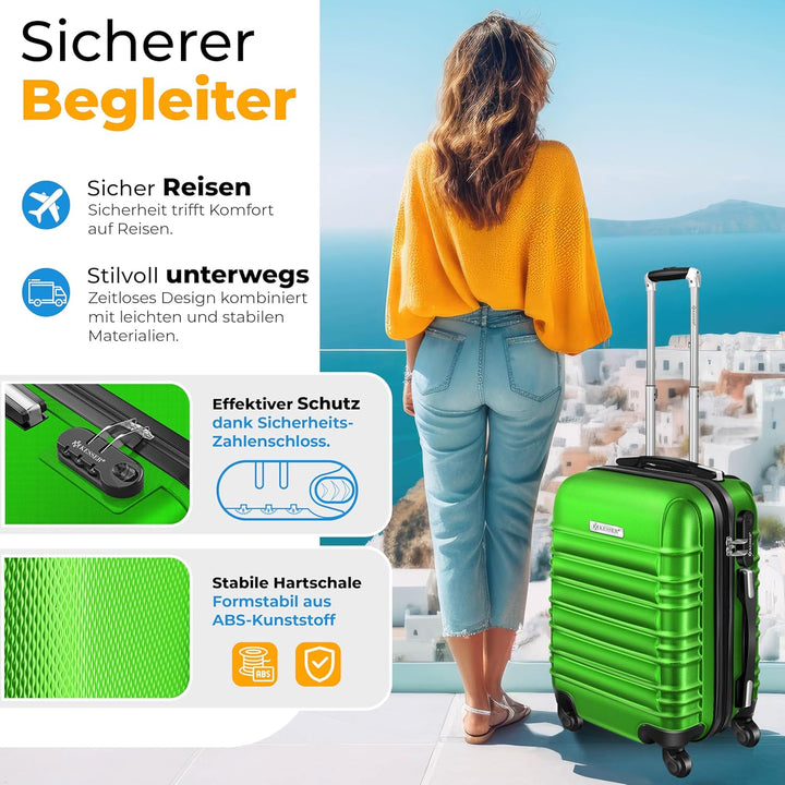 KESSER® 3tlg. Hartschalenkofferset Hard Shell Basic Hartschalenkoffer Trolley Koffer Reisekoffer Rei