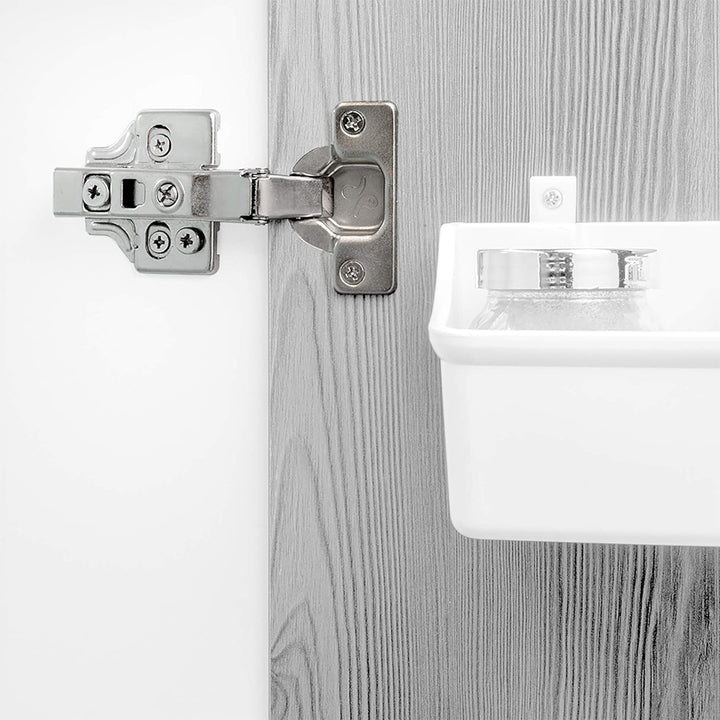 Emuca 1011407 Pack aus 20 Topfscharnieren Ø35mm 100° mit sanftem Verschluss für sich halb überlappen