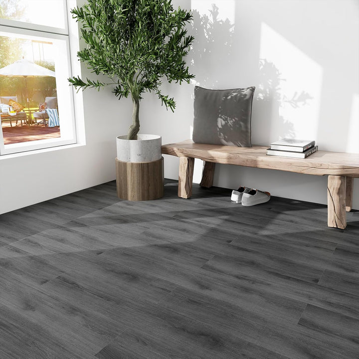 MULGREAT Vinyl-Bodenbelag selbstklebende Dielen PVC-Bodenbelag selbstklebend langlebige Holzmaserung