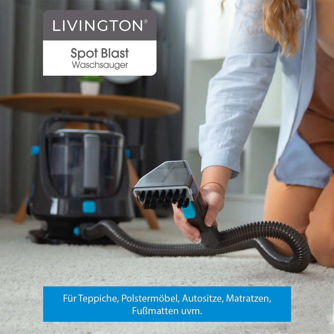 Livington SpotBlast - Waschsauger & Fleckenreiniger für Teppich, Sofa, Polster & Auto - leistungssta