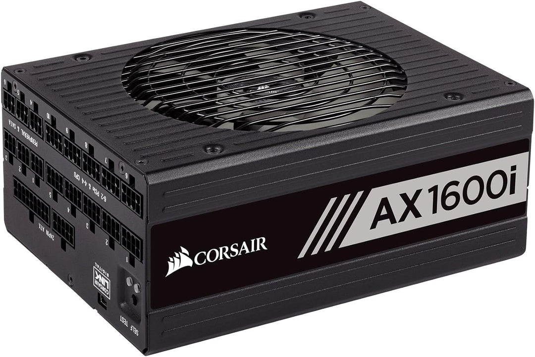Corsair AX1600i digitales PC-Netzteil (Voll-Modulares Kabelmanagement, 80 Plus Titanium, 1600 Watt,