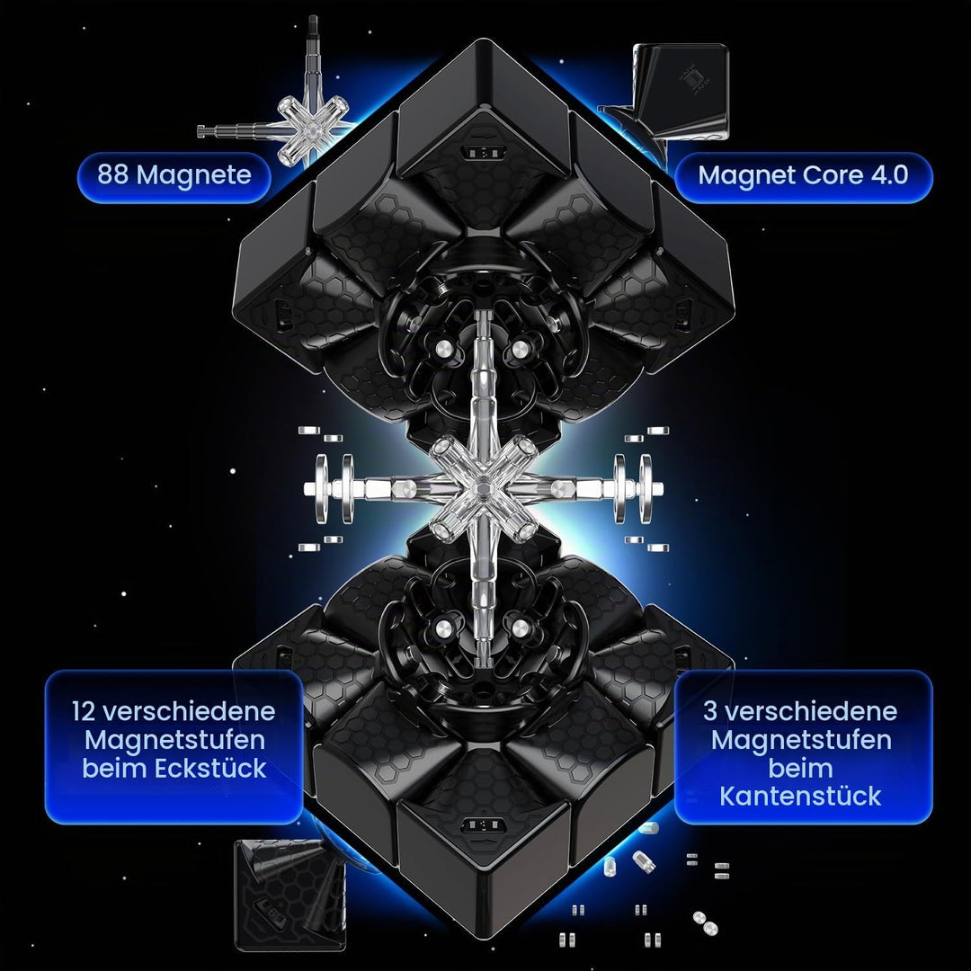 GAN14 Maglev Pro Zauberwürfel Magnetisch 3x3, Magic Speed Cube mit Pro Level Anti-POP &amp; Anpassbarem