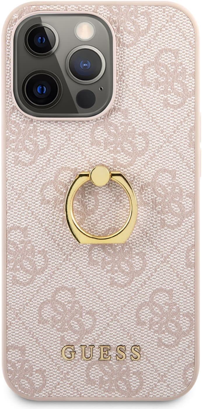 Guess GUHCP13L4GMRPI hülle für iPhone13 Pro / 13 6,1" rosa 4G with Ring Stand