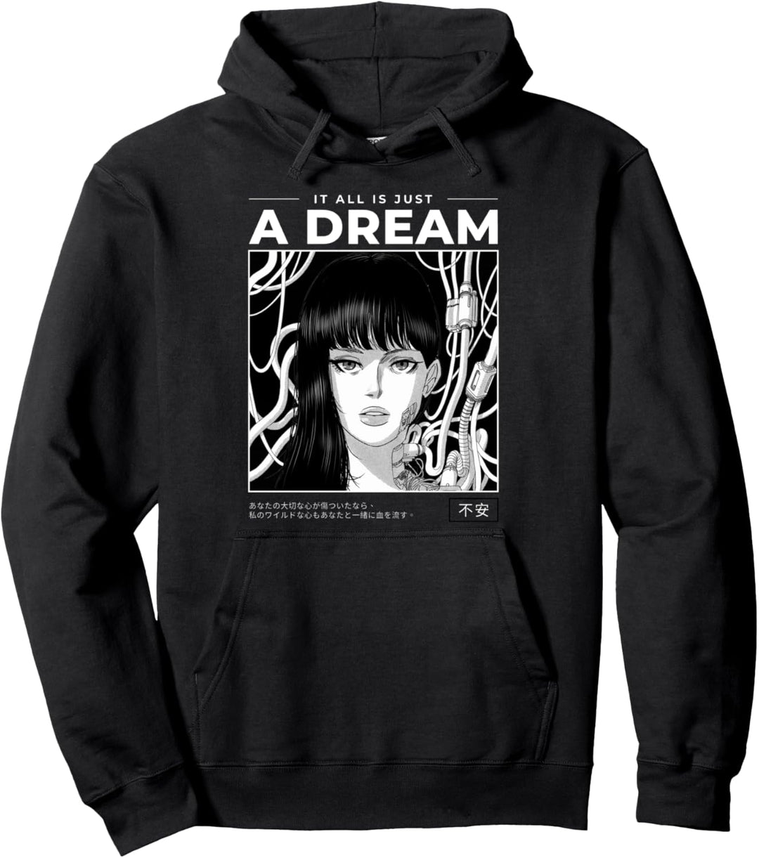 Japanese Aesthetic Vaporwave Emotional Dream Pastel Goth Pullover Hoodie