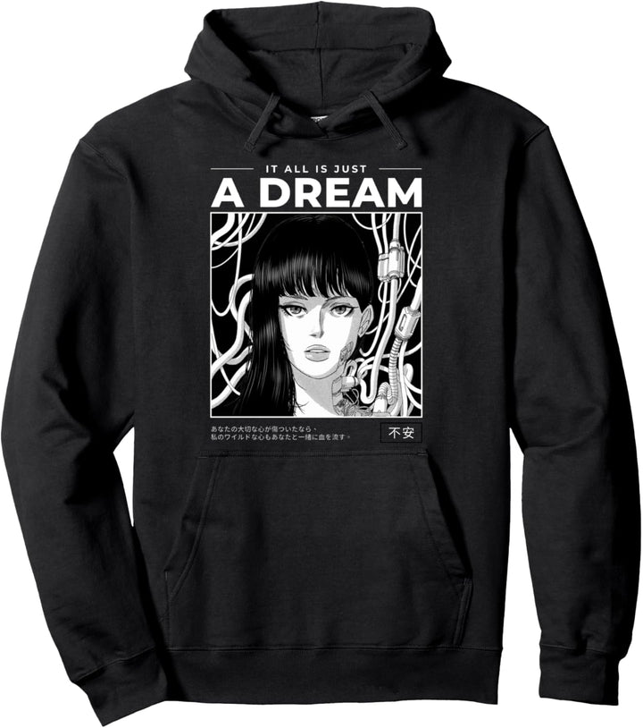 Japanese Aesthetic Vaporwave Emotional Dream Pastel Goth Pullover Hoodie