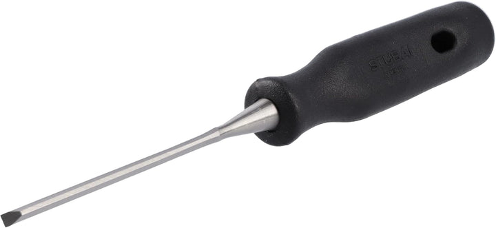 STUBAI Stechbeitel mit schwarzem Plastikgriff &amp; extra langer Klinge, Ø 4 mm, Stemmeisen zur präzisen