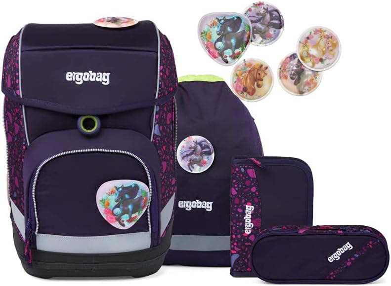 ergobag Unisex Kinder Cubo Kinderrucksack OneSize Pferdeflüstbärer, OneSize Pferdeflüstbärer