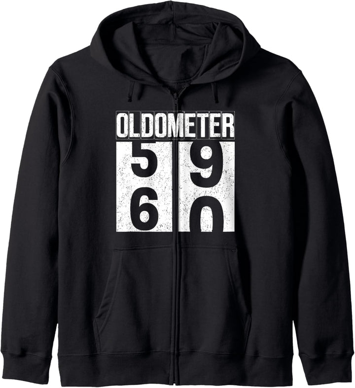 Oldometer 59-60 60th Birthday Gifts 60 Years Old Men Women Kapuzenjacke