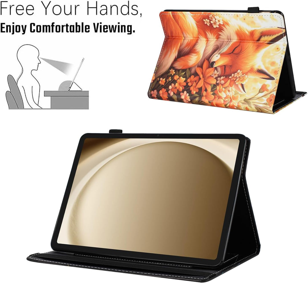 Rostsant Hülle für Samsung Galaxy Tab A9 Plus PU Leder Hülle Magnetischer Ständer Galaxy Tab A9 Plus