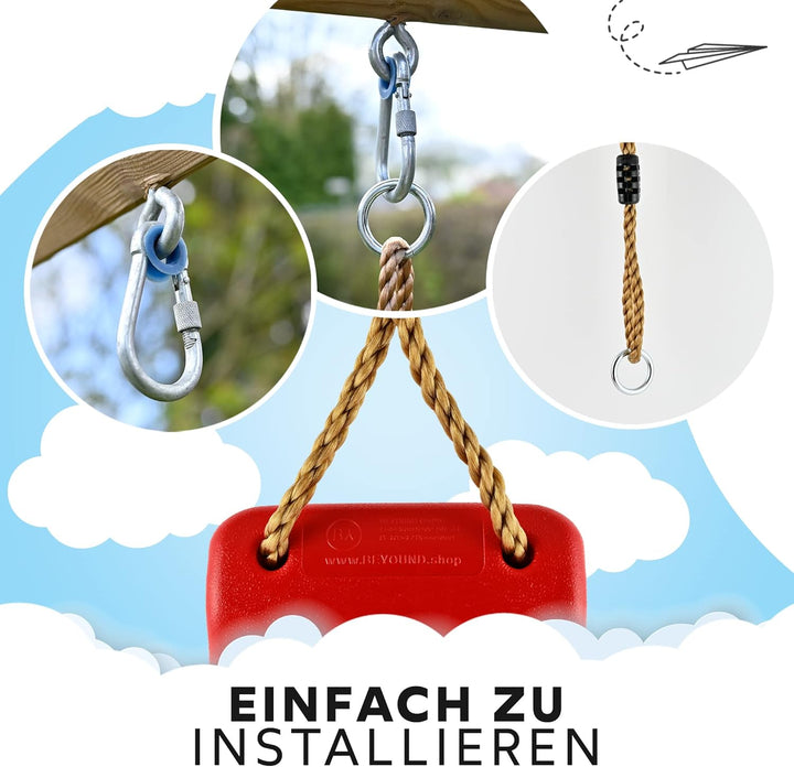 GO!elements Schaukel Garten - Kinderschaukel Outdoor Indoor - Schaukelsitz Schaukelbrett Brettschauk