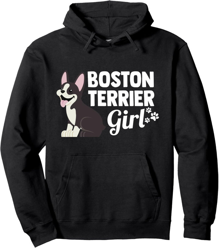 Boston Terrier Mädchen Border Collie Pullover Hoodie