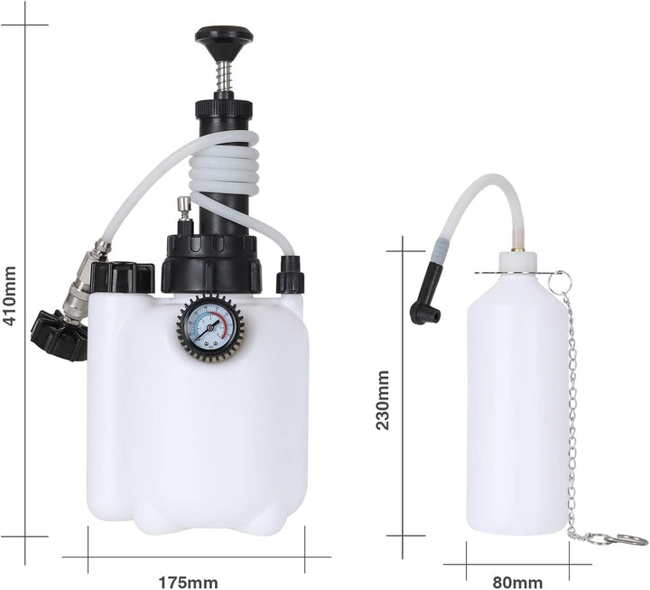 TONZACK 3L Auto Bremsenentlüftungsgerät, Bremsflüssigkeitswechselgerät mit 1L Bremsenentlüfterflasch
