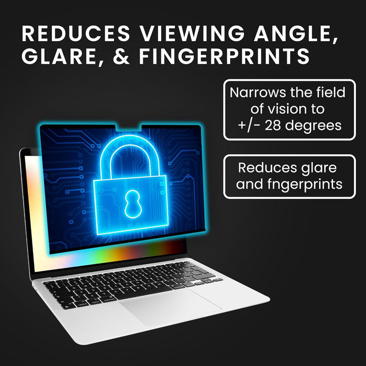 kwmobile Sichtschutzfolie für Apple MacBook Air 13.3" M1 A2337 A2179 Folie - Blickschutzfolie Privac