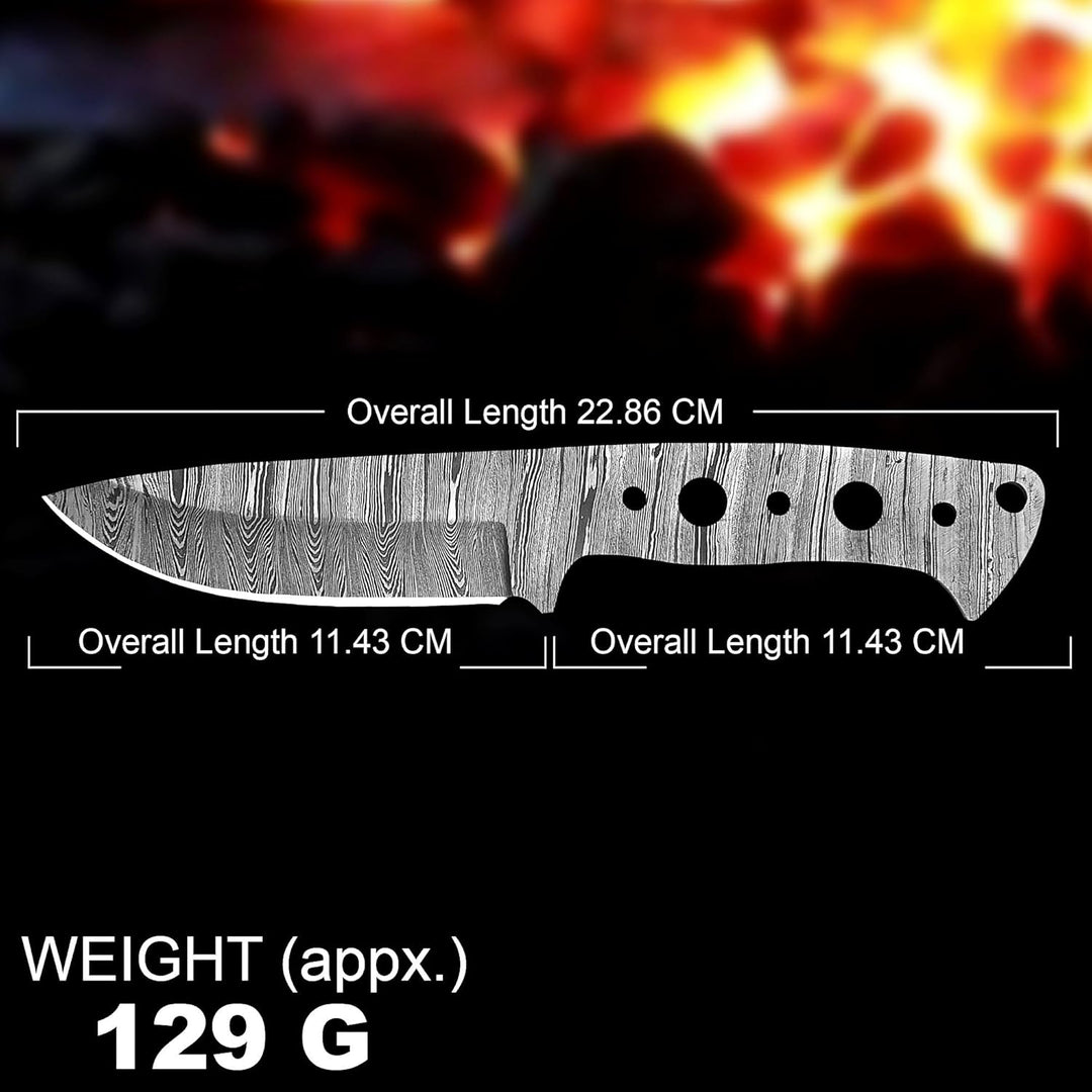 Damast Klinge Handgeschmiedete Damast Rohling Damascus blank blade 6038EA