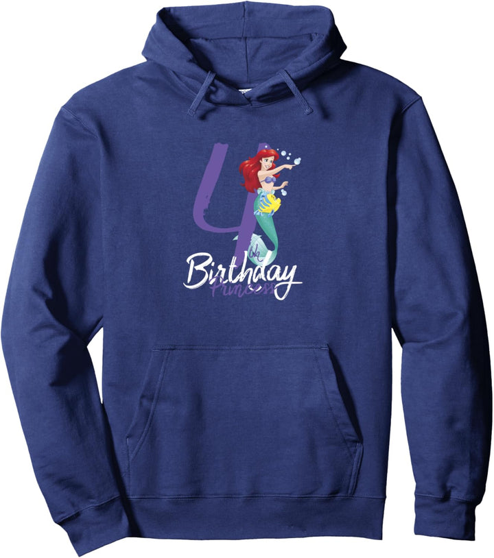 Disney Little Mermaid Ariel 4th Birthday Princess Pullover Hoodie