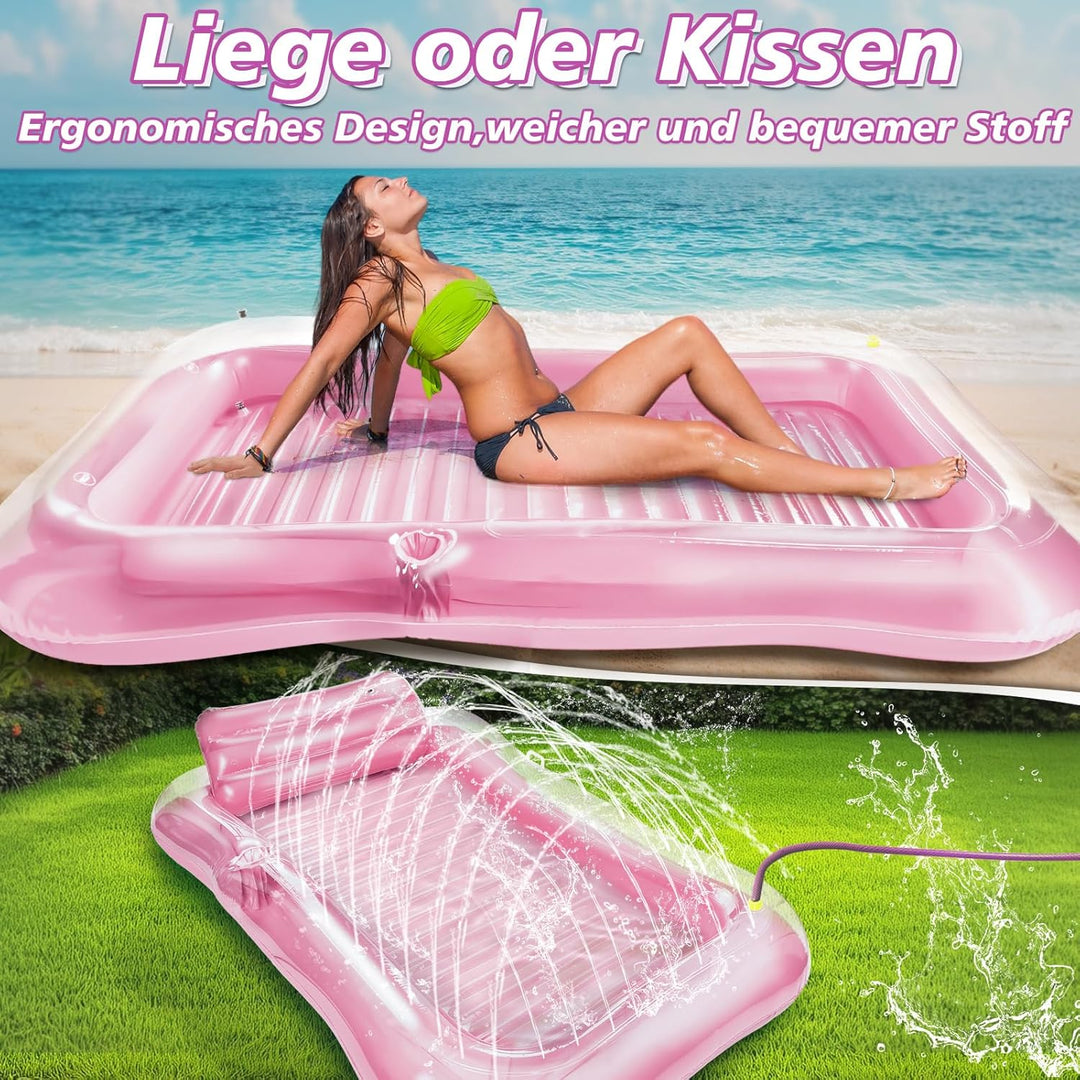 JONRRYIN Luftmatratze Pool für Erwachsene, Tanning Pool Aufblasbare Schwimmmatratze mit Eingebautem