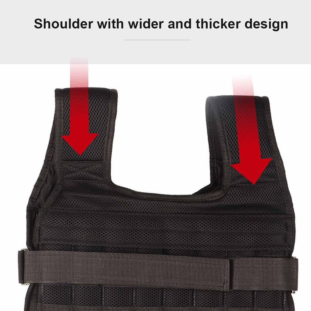 Generic Gewichtsweste, Atmungsaktive Mesh-Jacke für 15 Kg, für Krafttraining, Fitness, Verstellbare