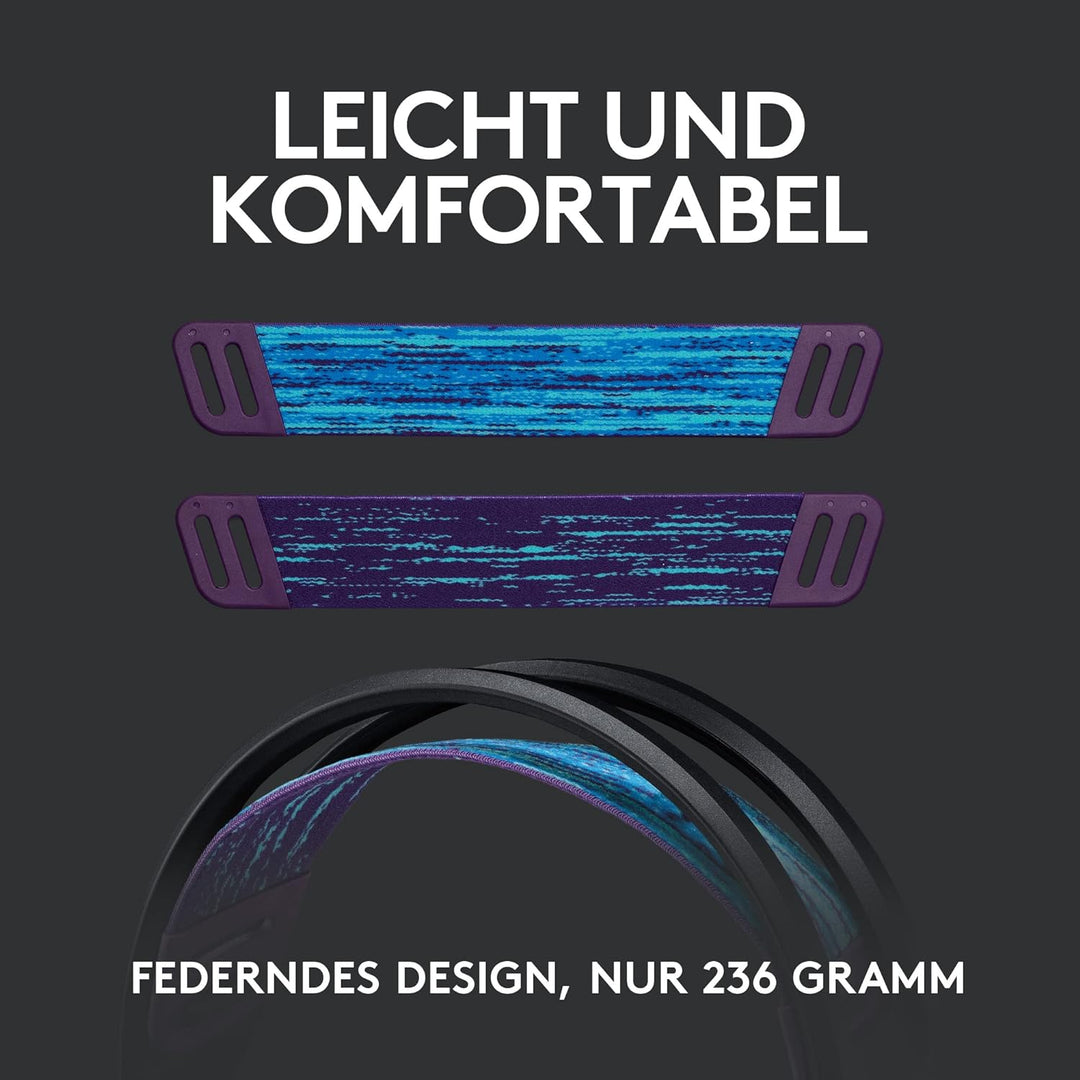 Logitech G535 LIGHTSPEED Wireless Gaming Headset - Lightweight on-ear headphones, flip to mute mic,