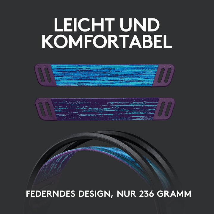 Logitech G535 LIGHTSPEED Wireless Gaming Headset - Lightweight on-ear headphones, flip to mute mic,