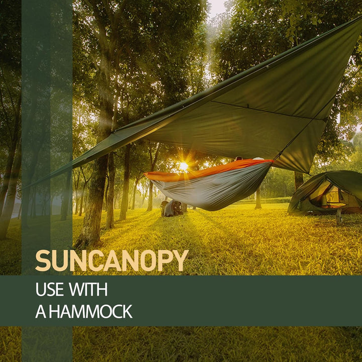Tarp 3x4M Wasserdicht, Ultraleicht Camping Zeltplane, mit 15 Öse+6 Aluminiumstifte+8 Nylonseile, Ant