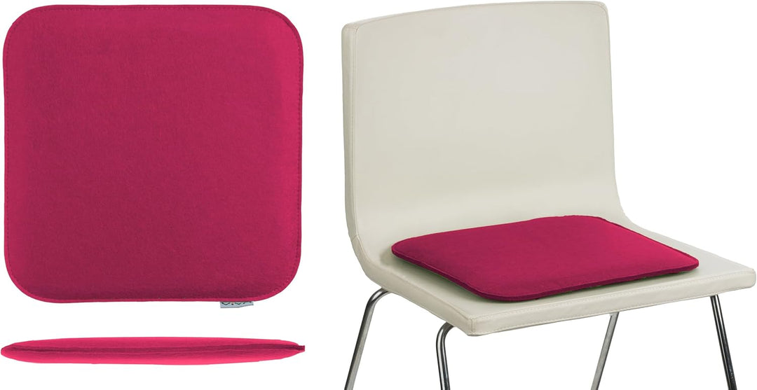 Brandsseller 8er Set Sitzkissen aus Filz 35x35x2 cm – Robuste Stuhlauflagen für innen und aussen, ec