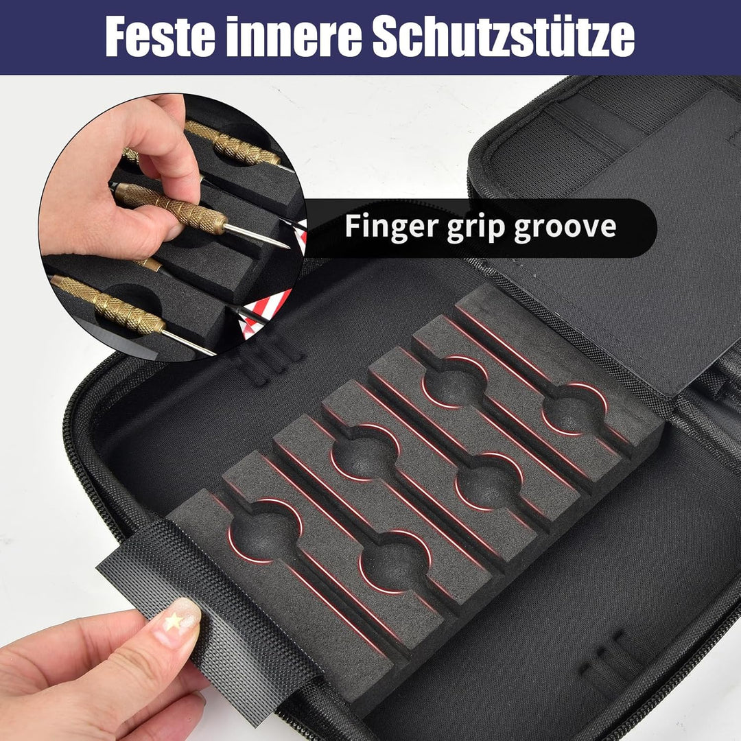Boobowl Darts Tasche Hält 12 Darts - Hard Shell Stossfeste Dart-Aufbewahrungstasche, Tragbare Tragek