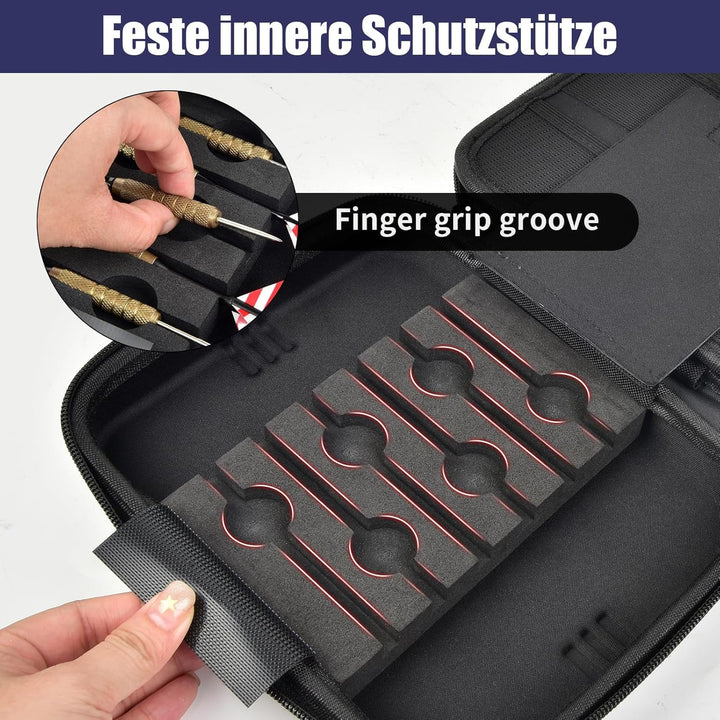 Boobowl Darts Tasche Hält 12 Darts - Hard Shell Stossfeste Dart-Aufbewahrungstasche, Tragbare Tragek