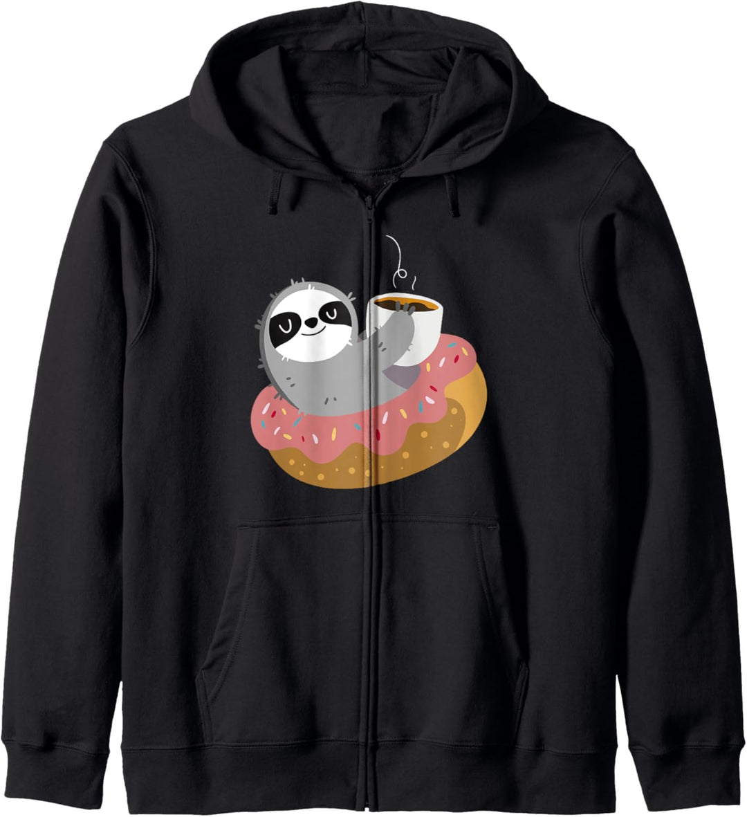 Faultier I Sloth I Donut I Kaffee I Süsses Faultier Kapuzenjacke