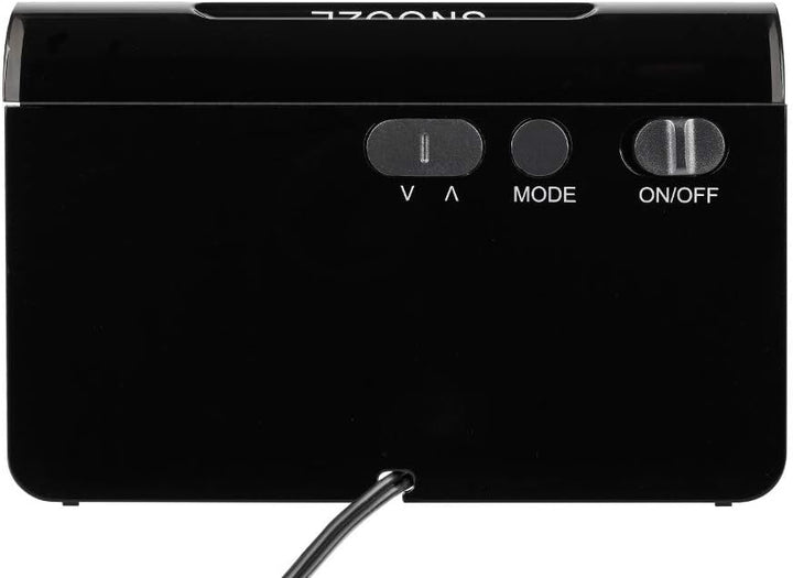 TFA Dostmann 60.2543 Digitaler Funk Wecker ICON LED Leuchtziffern rote Ziffern, mit Batterien, rote